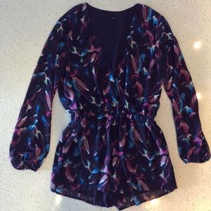 Multicolor Wrap-Style-Top Romper